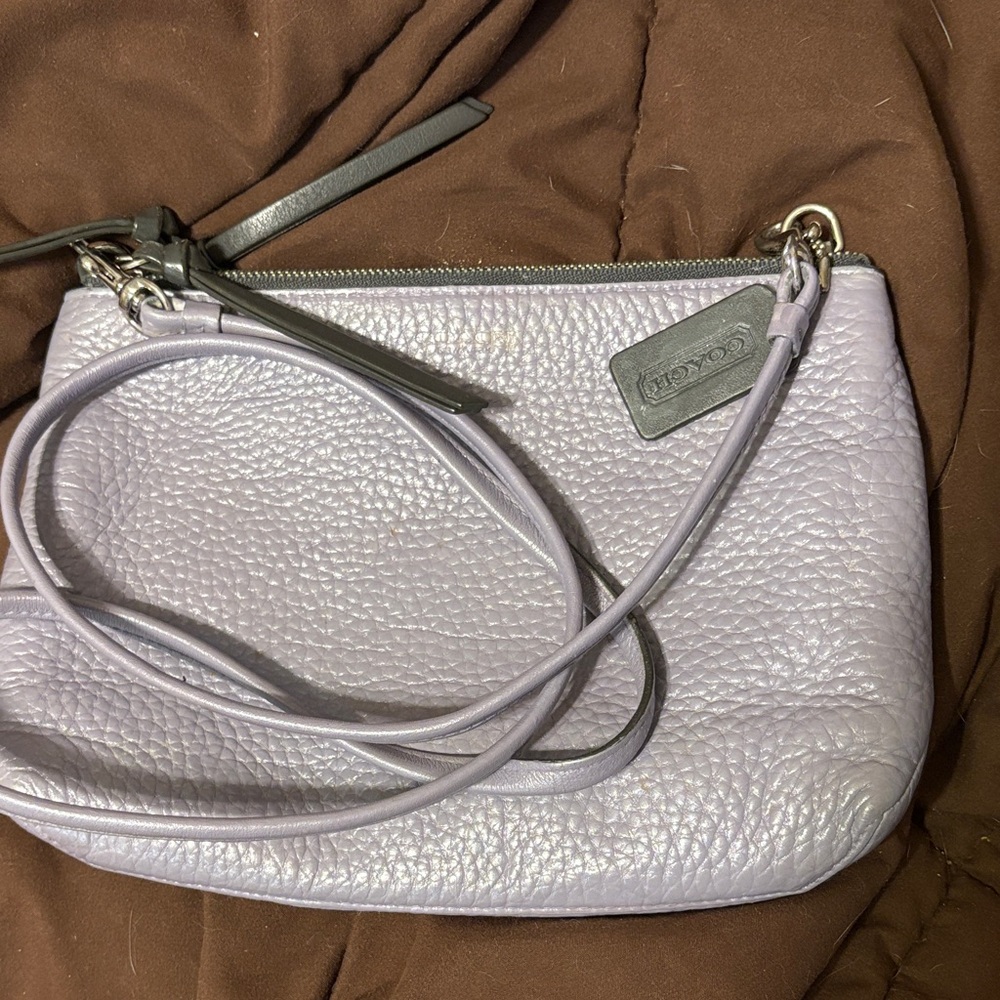 Coach Light Purple Leather Crossbody Bag